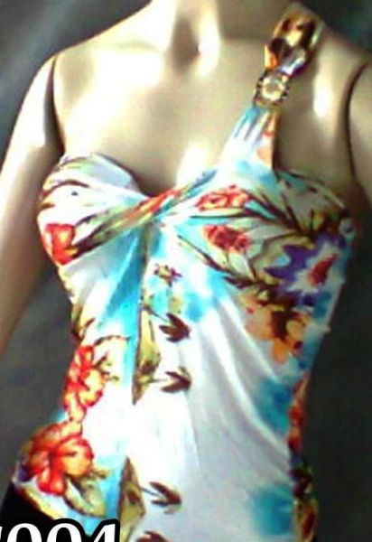 Blusa um ombro só estampa Floral.