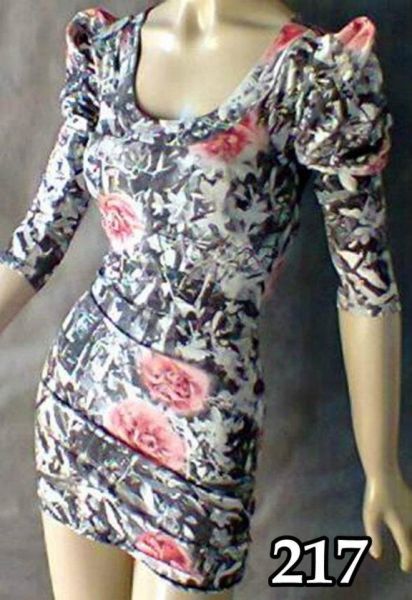 Vestido Manga Manga 3/4 Floral