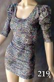Vestido Manga 3/4 Oncinha.