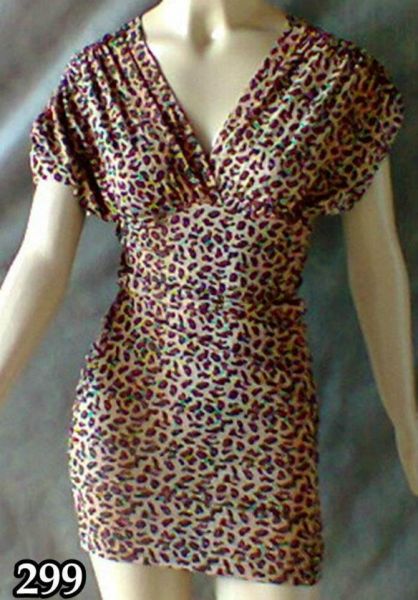 Vestido estampado Manga franzida