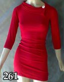 Vestido Meia Manga Vermelho